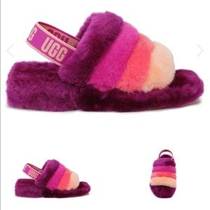 COPY - Purple fuzzy UGG platform slippers
